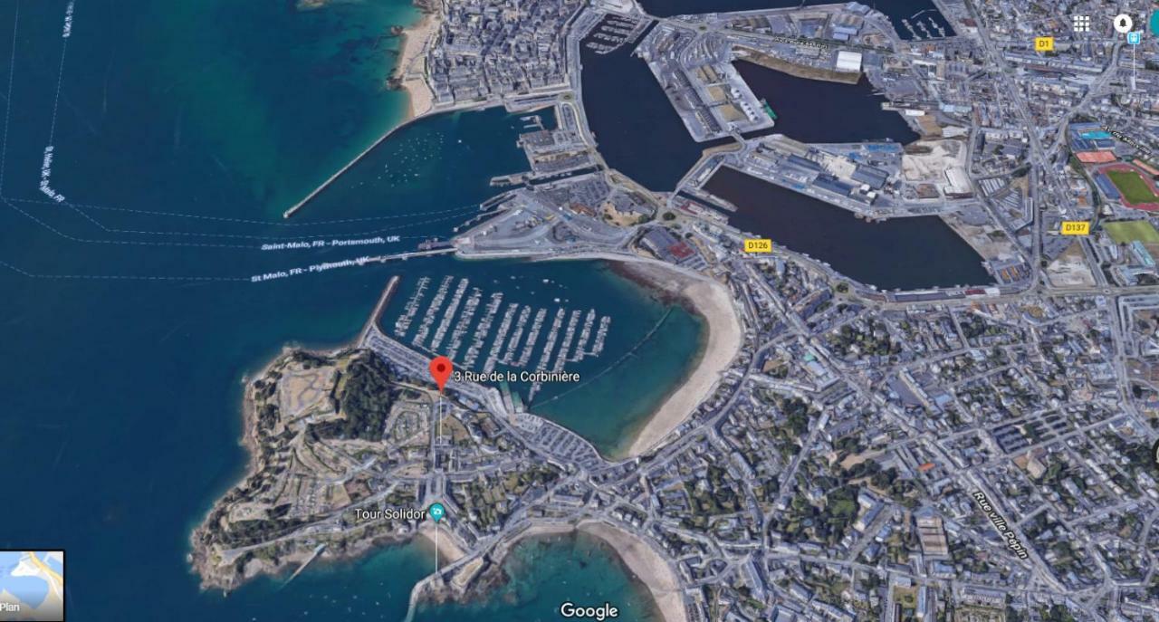 Cosy Solidor Beach View Apartment Saint-Malo Luaran gambar